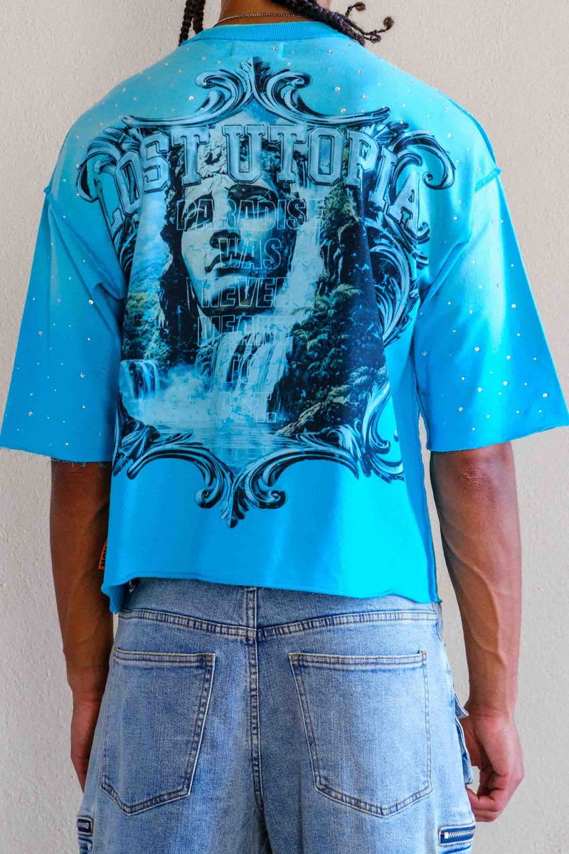 First Row T-shirt Lost Utopia Frame Cropped