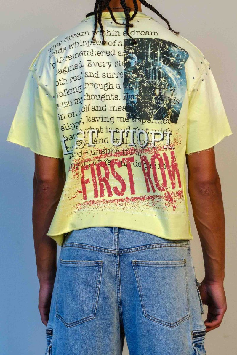 First Row T-shirt Lost Utopia Program Cropped