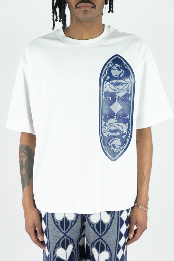 Rebel minds white peace of mind emboss tee
