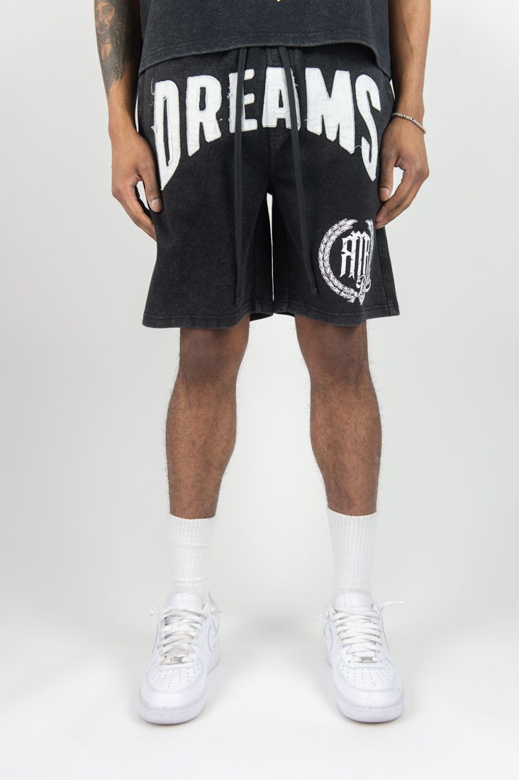 Rebel Minds black DREAMS PATCH SHORTS
