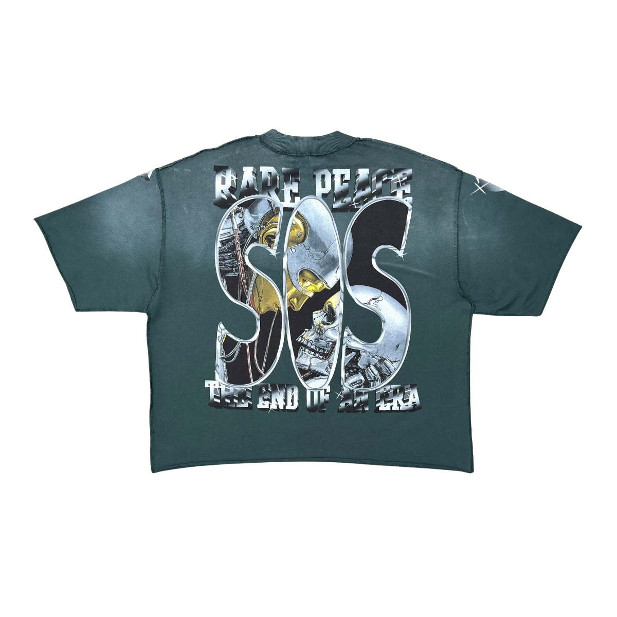 Rare Peace AI SKULL TEE W/ RHINESTONE Style. RT6033