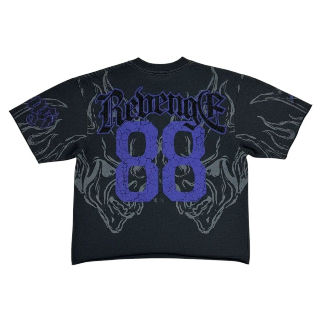 Rebel Minds Grey Saint R.Stone Crop Top