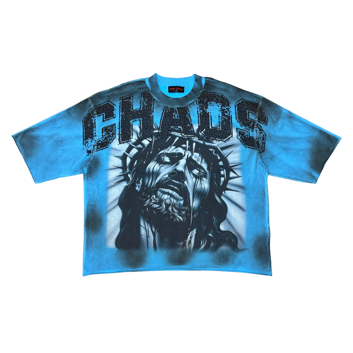 Rare Peace Blue CHAOS WASHED TEE rt6047