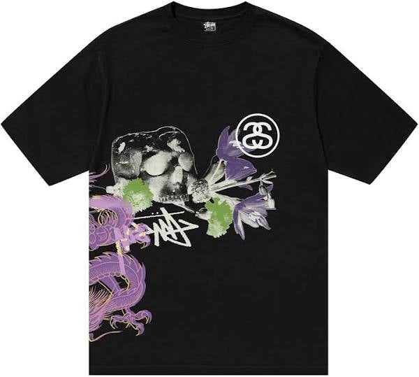 Stüssy T-shirt black strike pig. Dyed