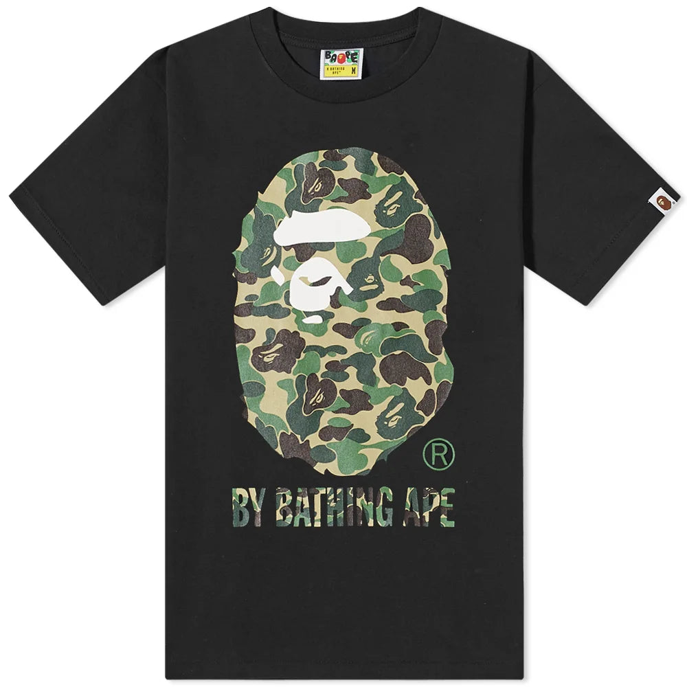 Bape ABC Black Tee Green Camo by bathing ape
