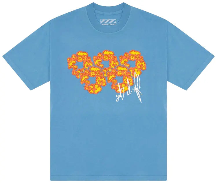 Denim Tears offset tears T-shirt Blue Signature