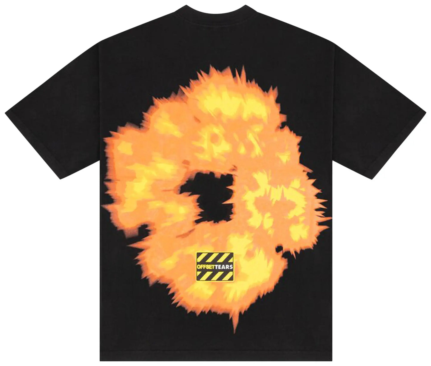 Denim Tears offset tears T-shirt Black Big Flowers