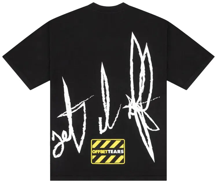 Denim Tears offset tears T-shirt Black Signature