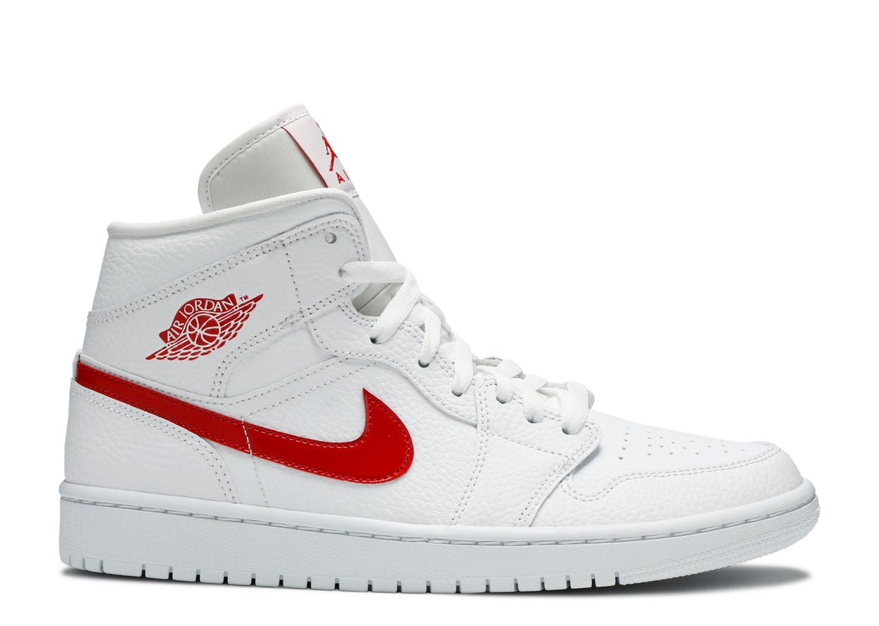 Jordan 1 Mid White University Red (Women’s)