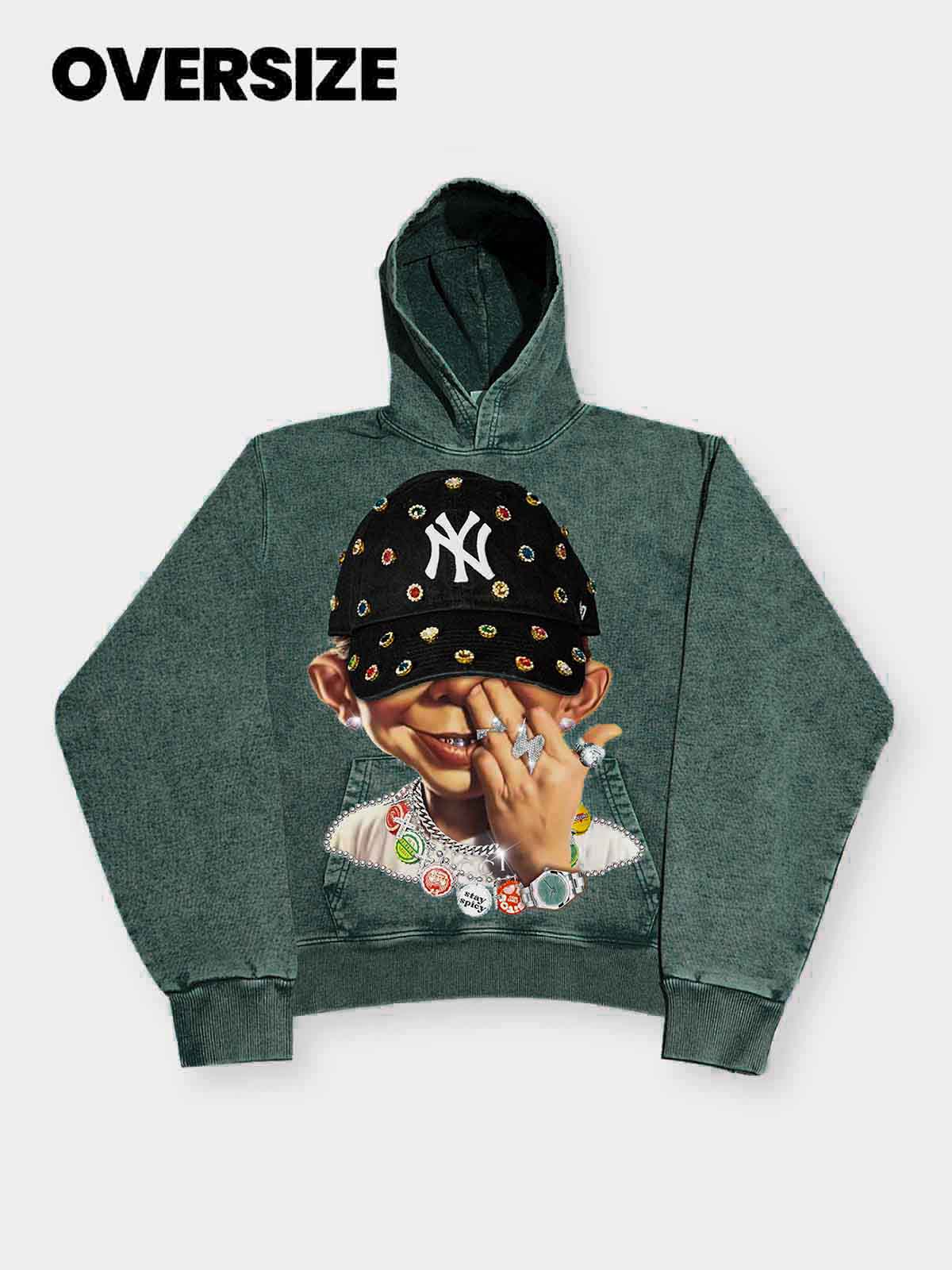 High quality Bad Boy Trendy Hip-Hop Personalized Print Hoodie