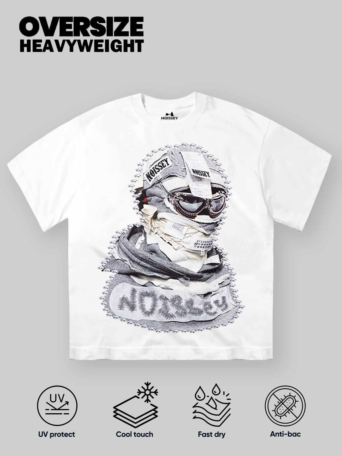 High quality Shattered Collage Masked 350g T-shirt