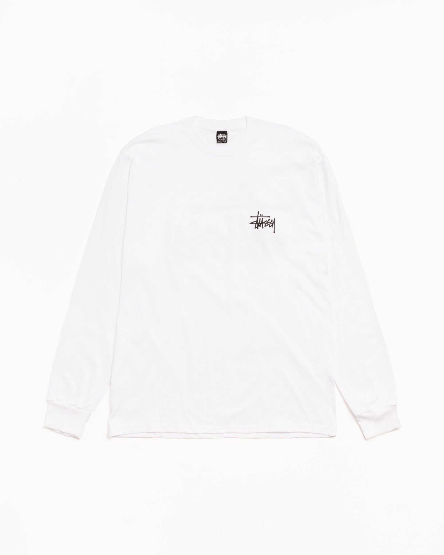 Basic Stussy Ls Tee Mens Long Sleeve In White