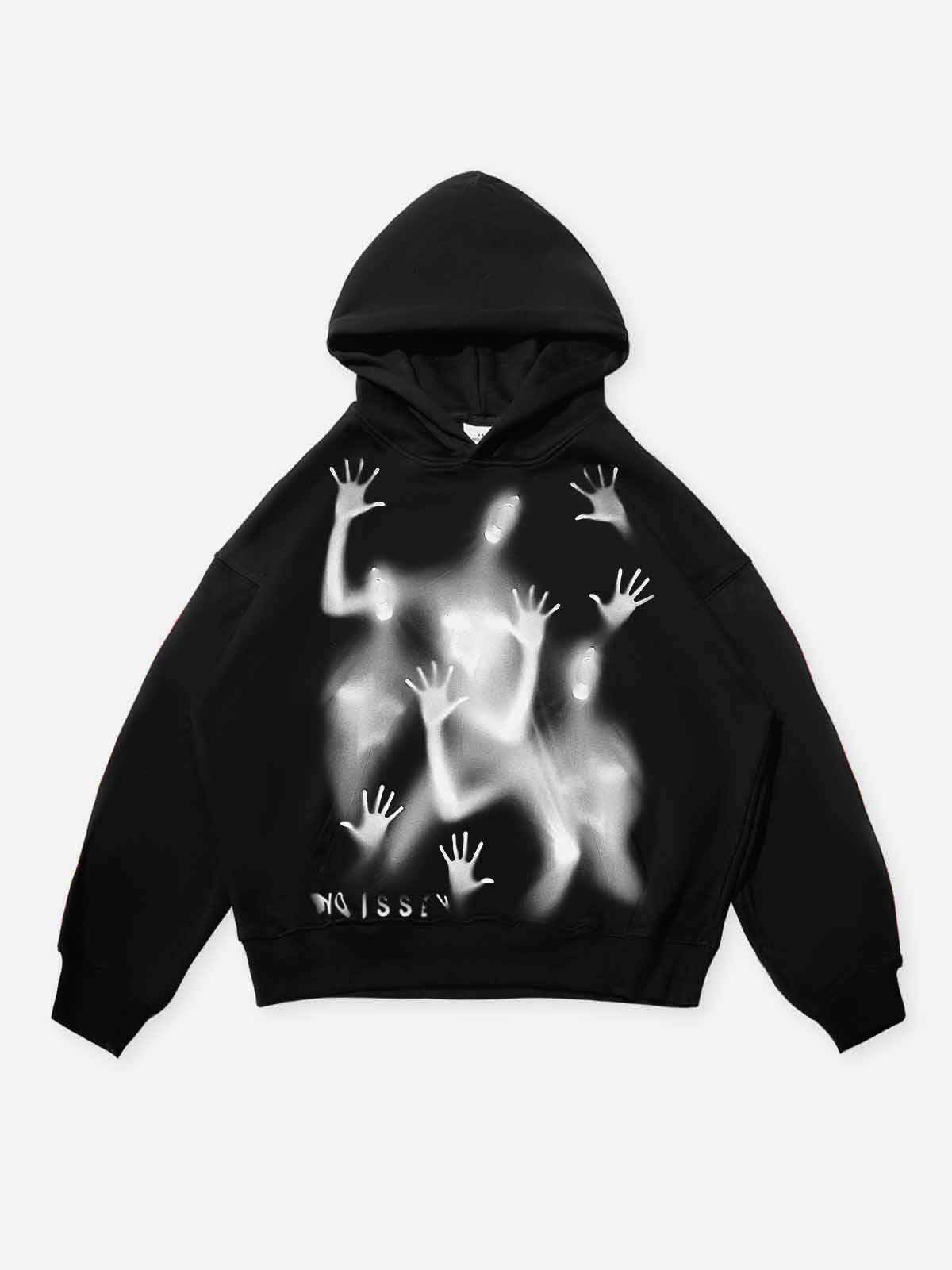 Halloween Special - Horror Portrait Printed Tech-Fabric Hoodie