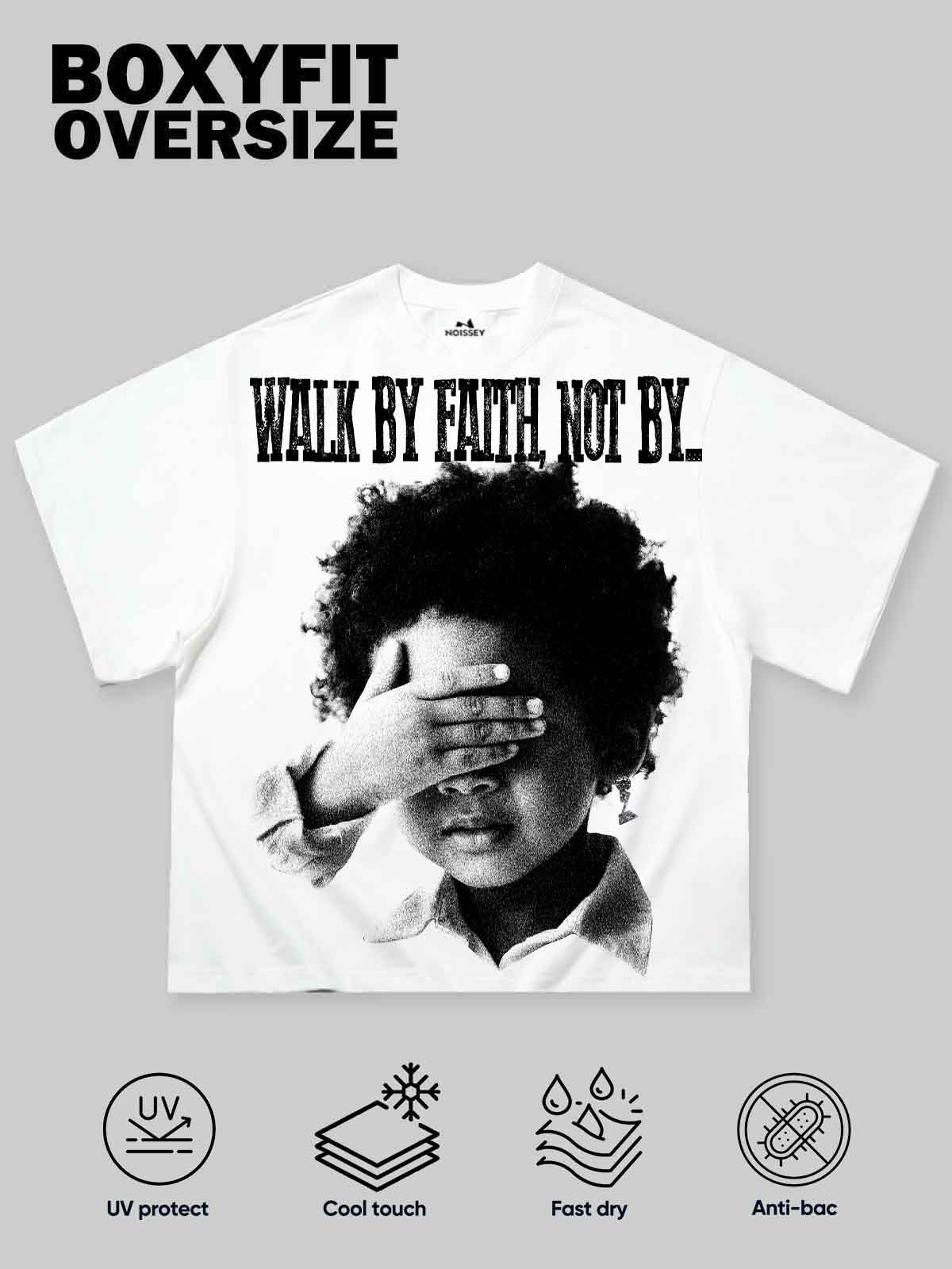 Boxy Oversized T-Shirt - Child Covering Eyes