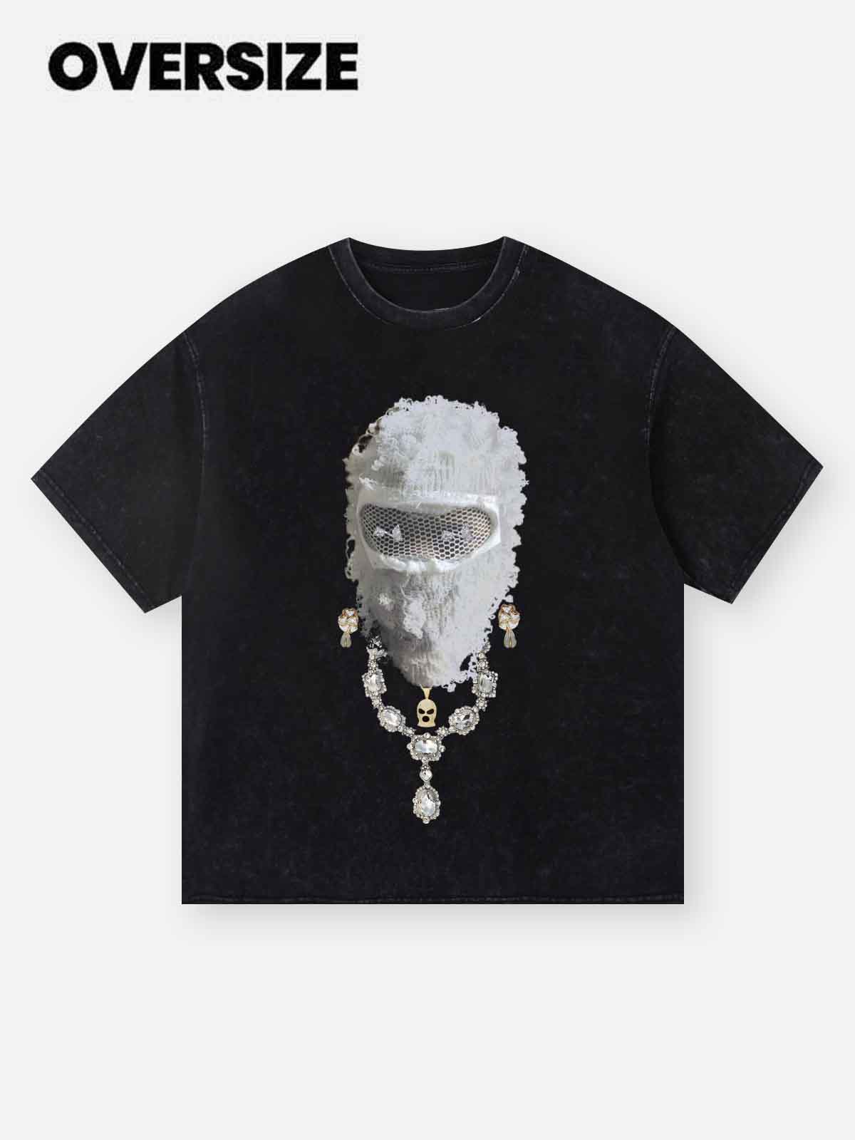 Masked Diamond Headgear Printed T-shirt