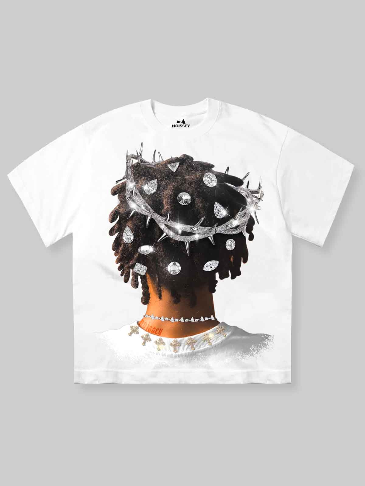 High quality Jesus's Thorn Crown Character Print heavyweight T-shirt