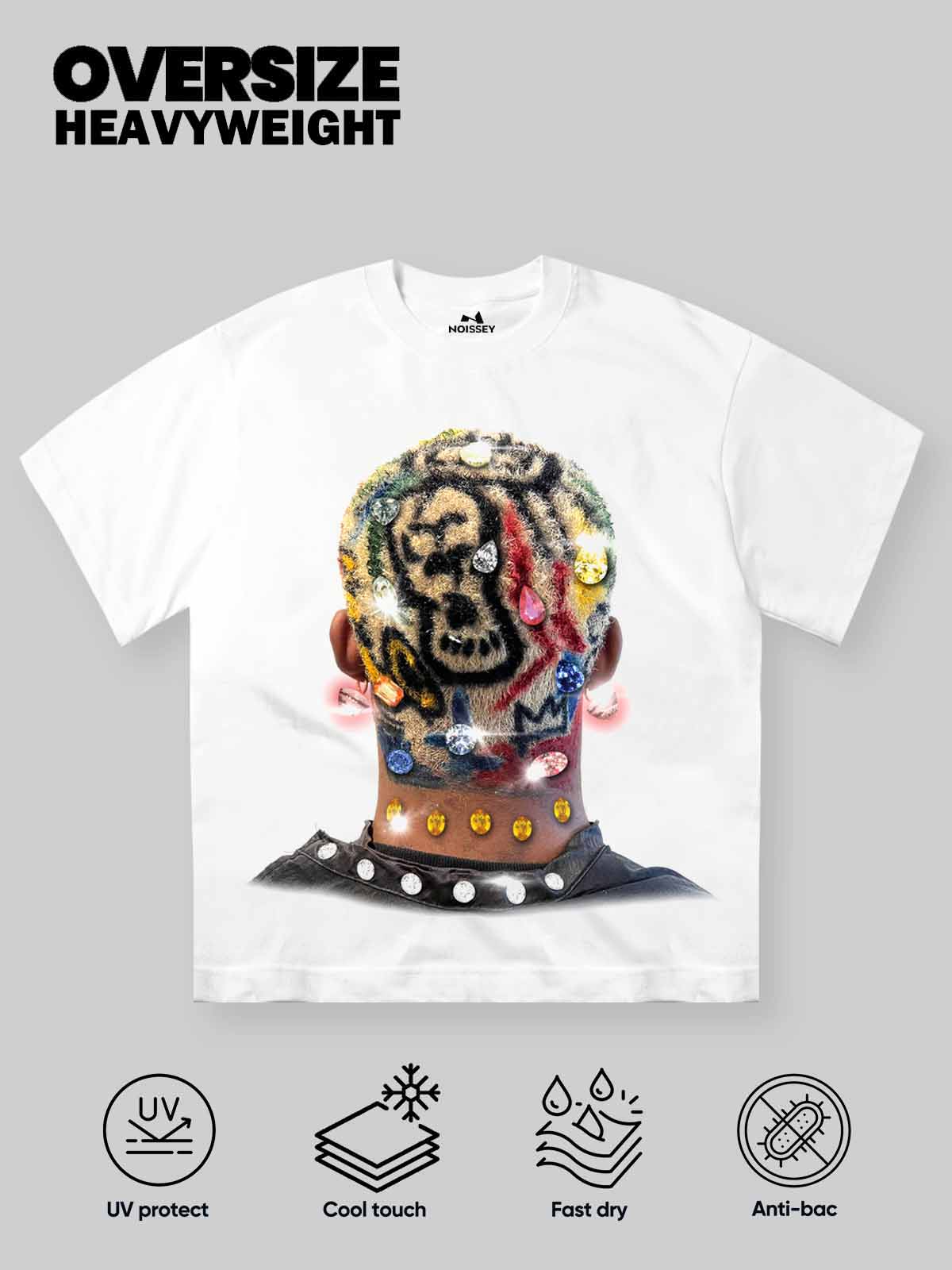 BOUNCE BACK© Colored Hair Diamond Print T-shirt