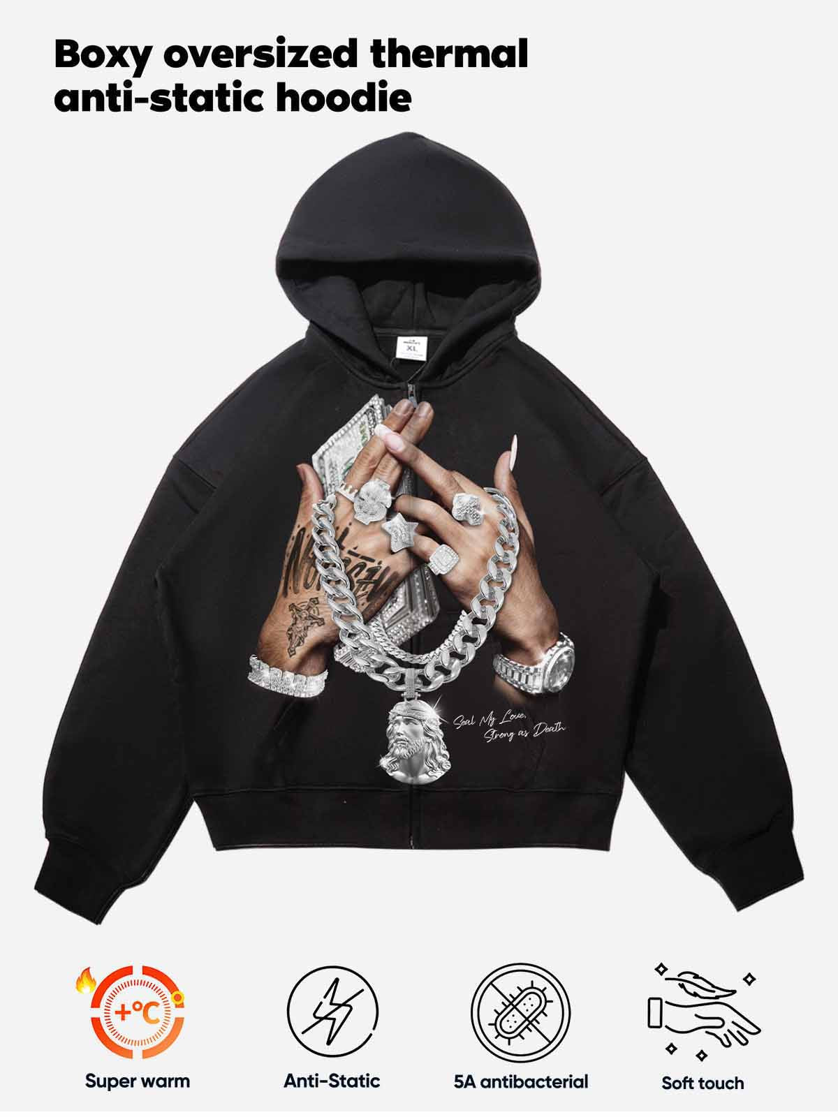 Seal My Love, Strong as Death Warmth-keeping Hoodie