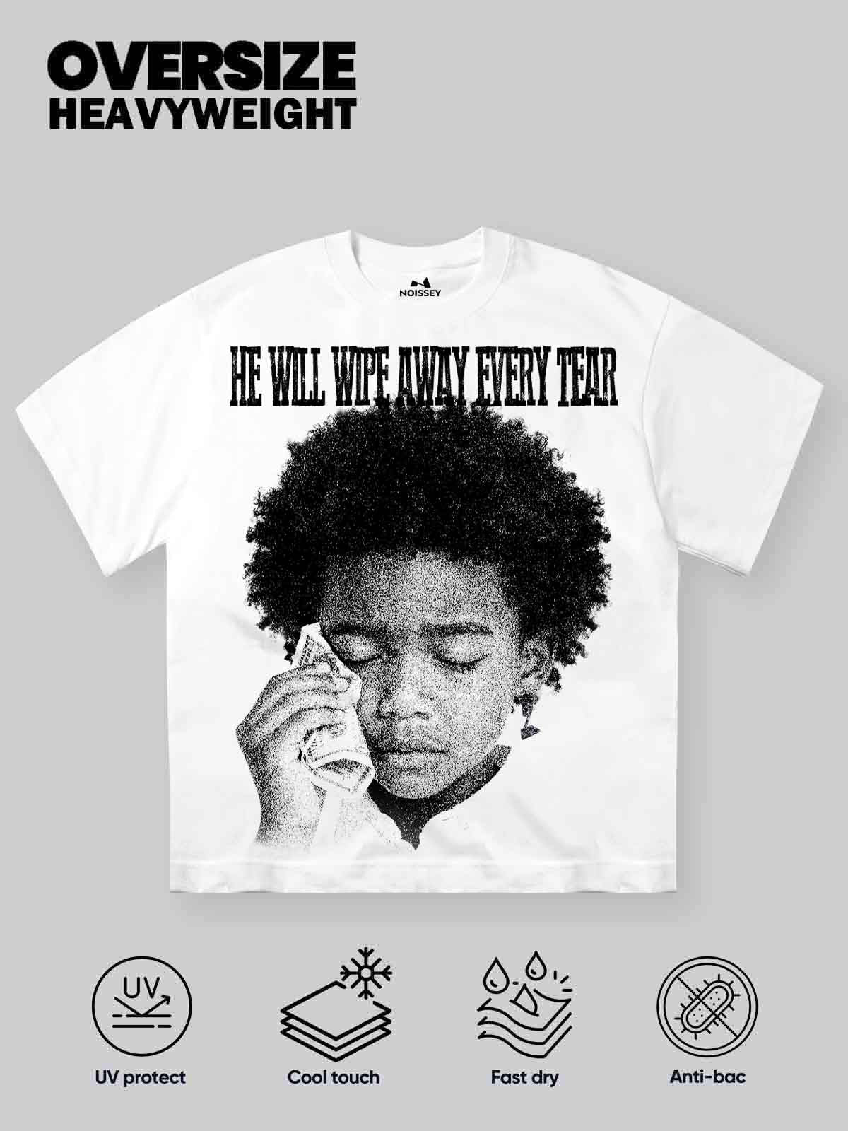 "Wiping Tears with Money" Boy Print T-shirt