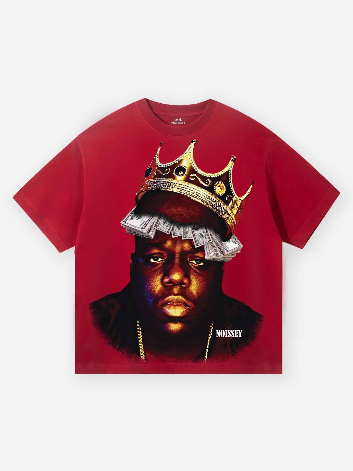 BIGGIE Retro Portrait Creative Print T-shirt