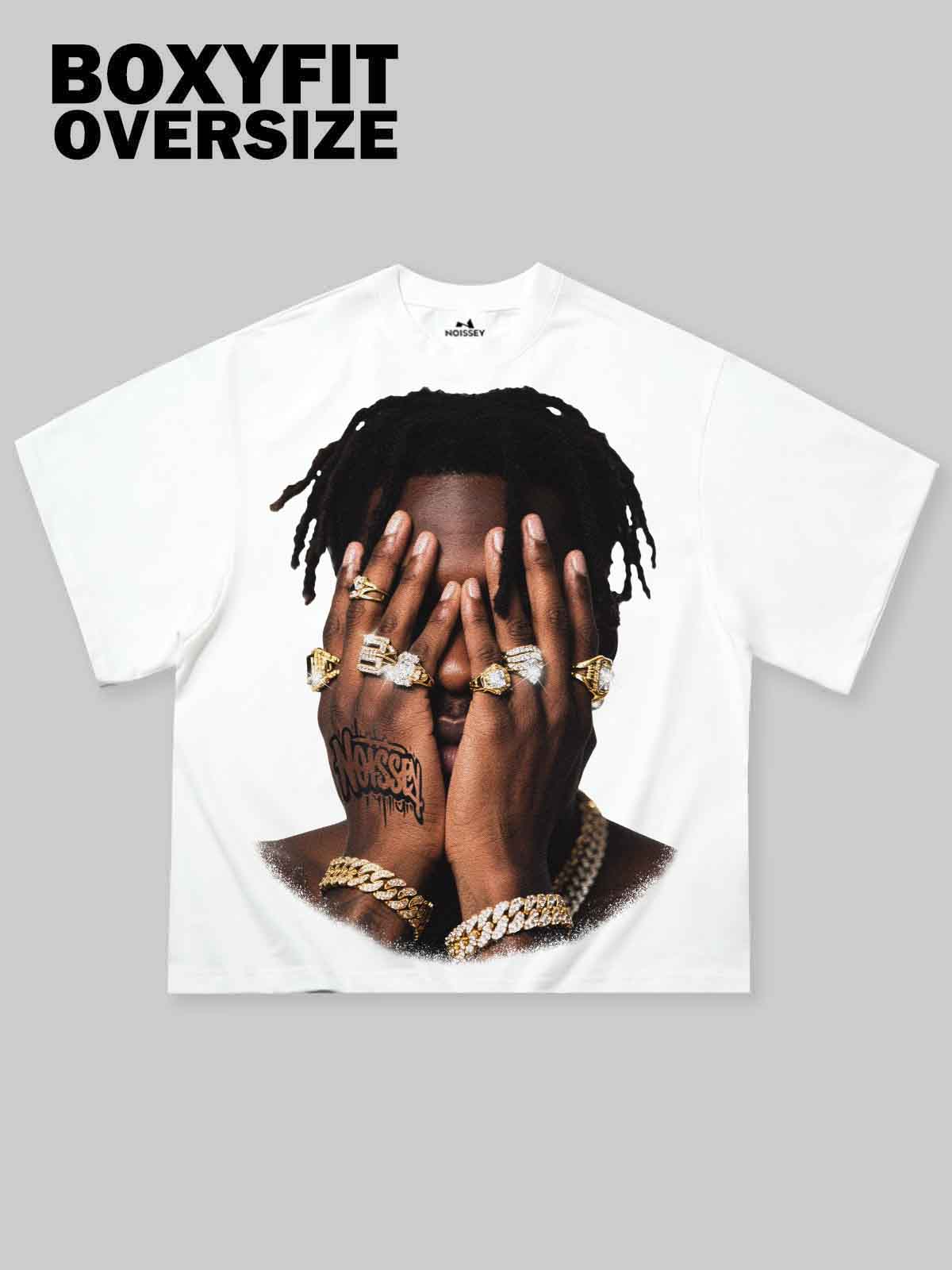 Jewelry Hands Printed Boxy Oversized T-shirt