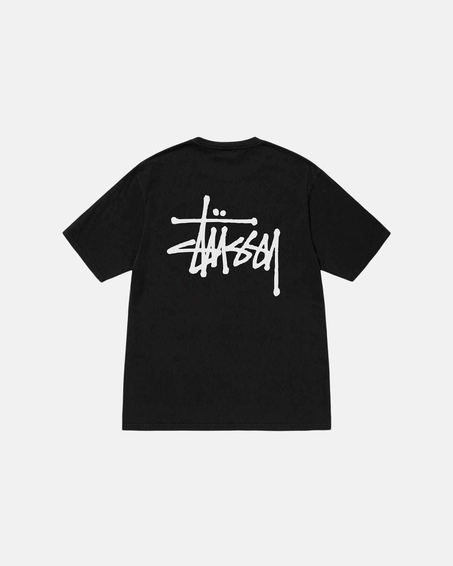 Stüssy T-shirt black basic pig. Dyed