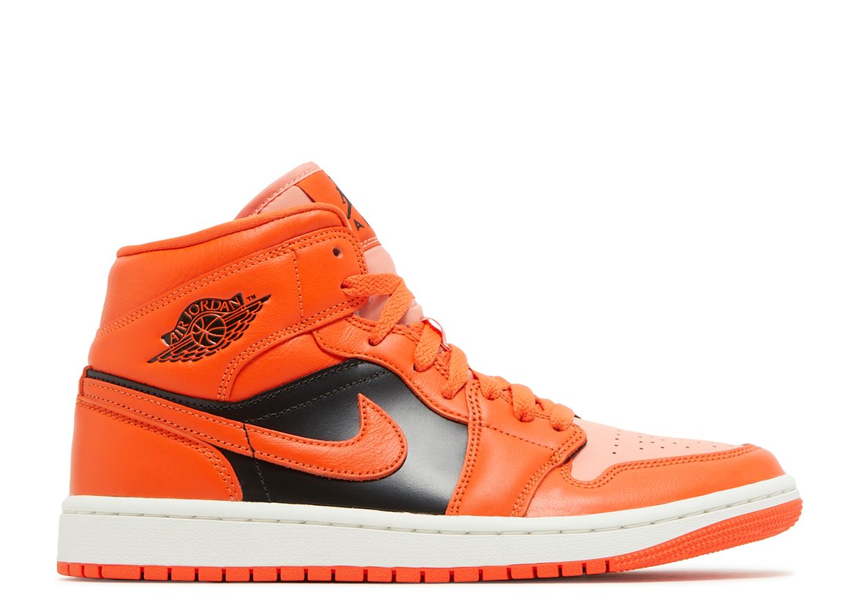 Jordan 1 Mid SE Rush Orange Crimson Bliss (Women's)