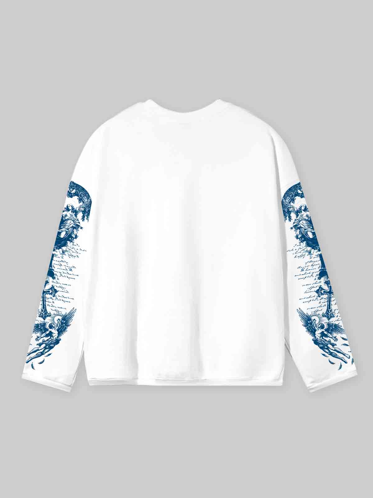 NOISSEY "Blue Cherubs" Boxy Heavyweight Art Long Sleeve - Cloud White