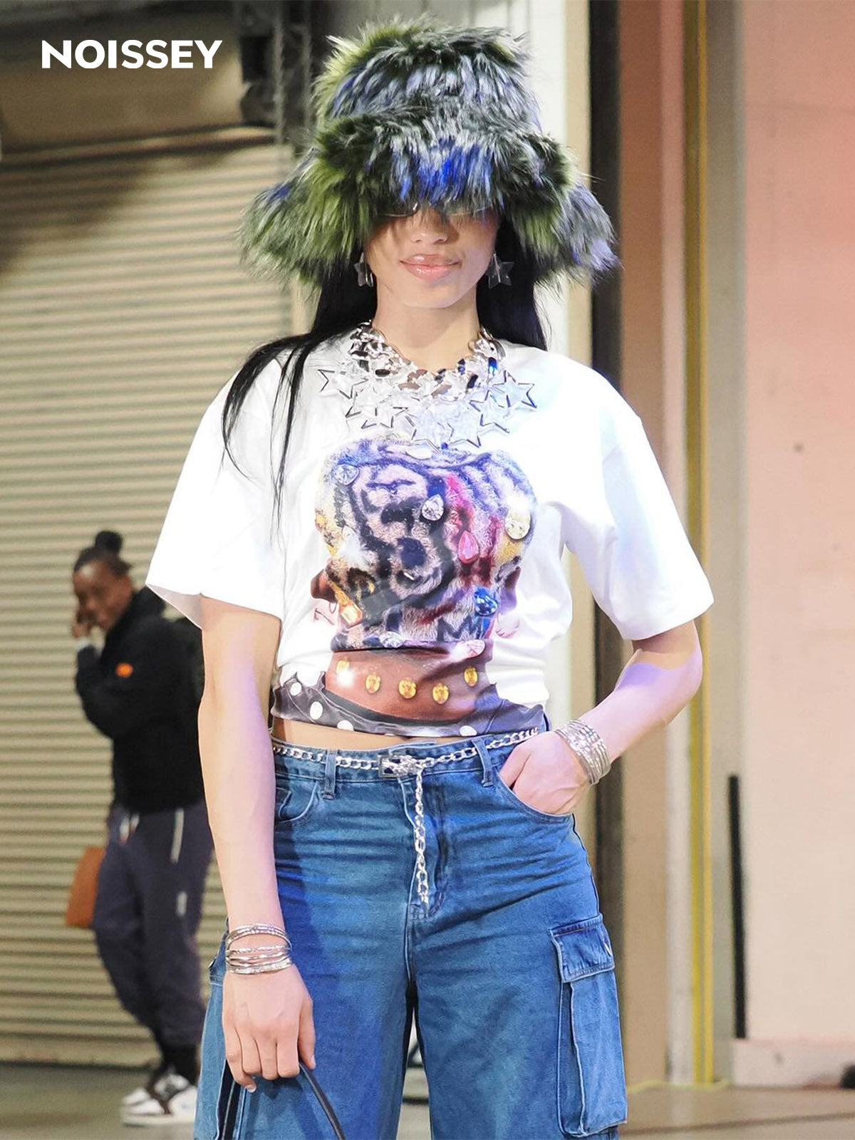 BOUNCE BACK© Colored Hair Diamond Print T-shirt