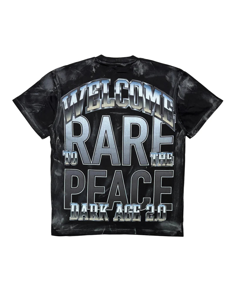 Rare Peace Cross Saint T-shirt RT6055 DK. GREY