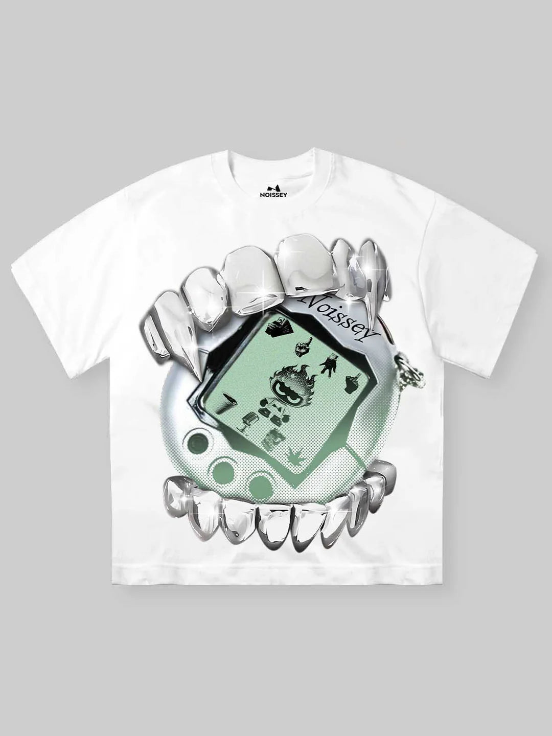 Fire man Retro Cyber Art Print T-shirt