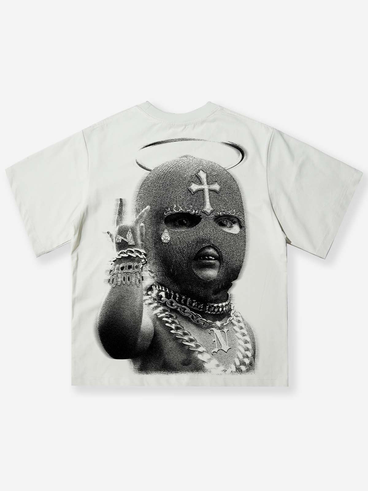 Quick-dry Sports T-shirt Balaclava Baby Double-sided Vintage Print