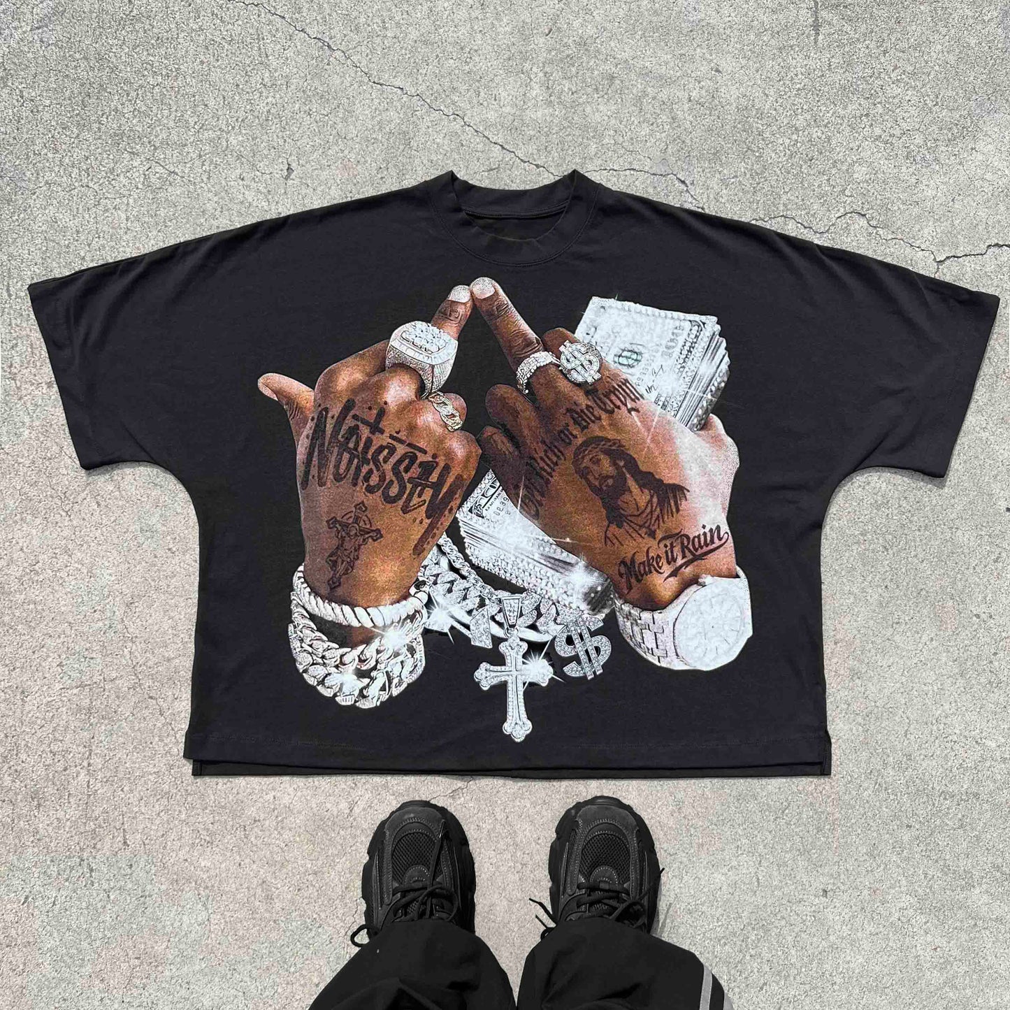 Oversized Batwing T-shirt with Noissey has absolute power and money