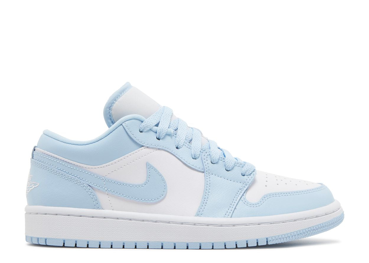 Jordan 1 Low Blanc Glace Bleu (Femme)