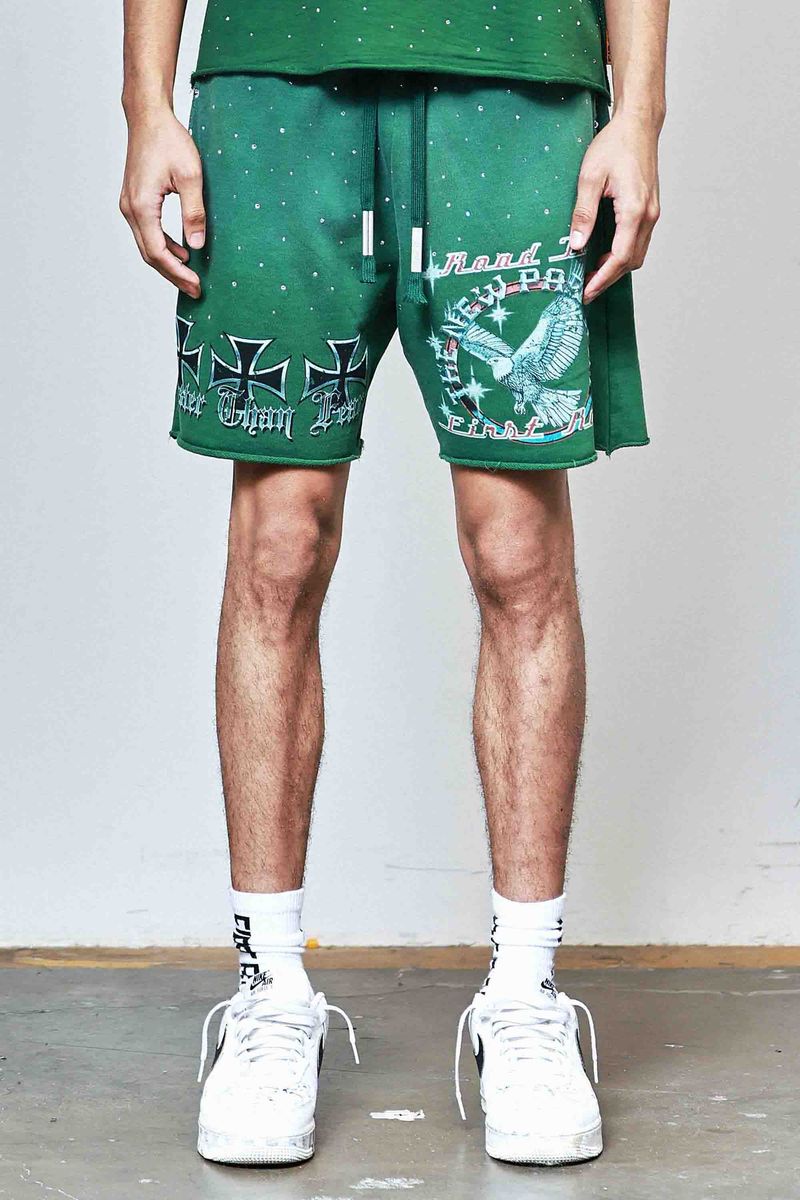 First Row Shorts Green