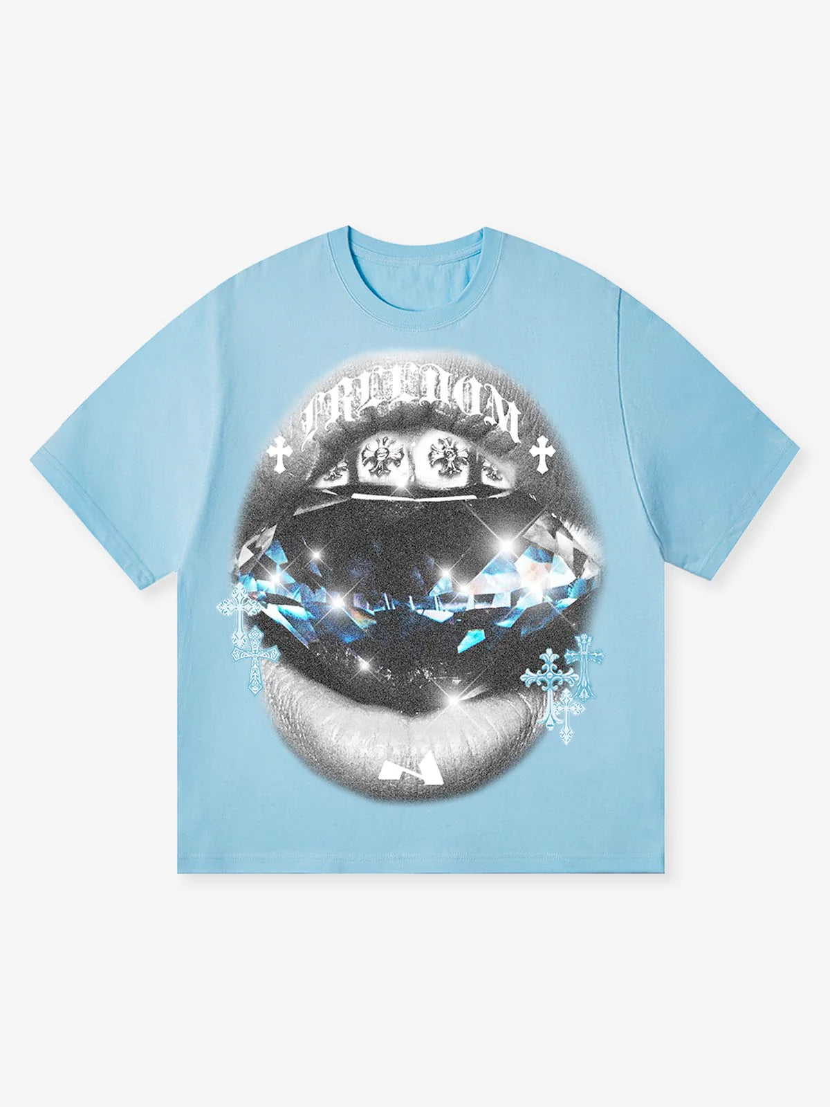 Noissey Diamond vintage lip baby blue
T-shirt
