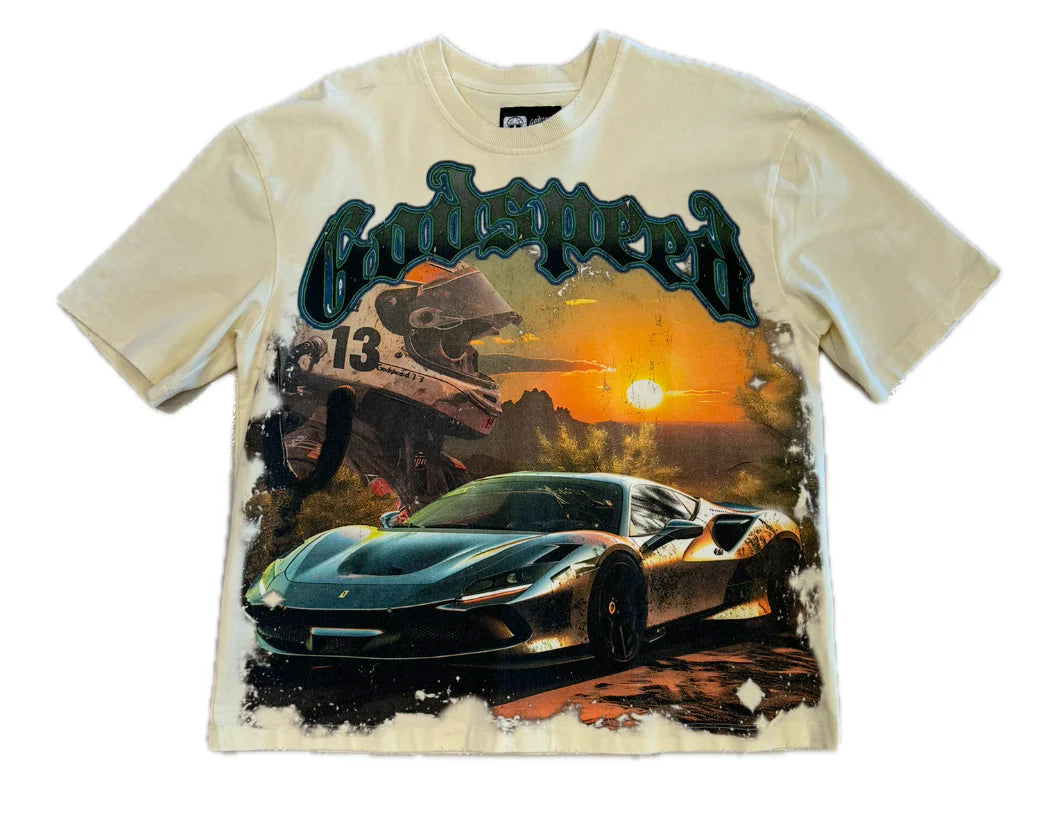 Godspeed T-shirt Sunset drift white