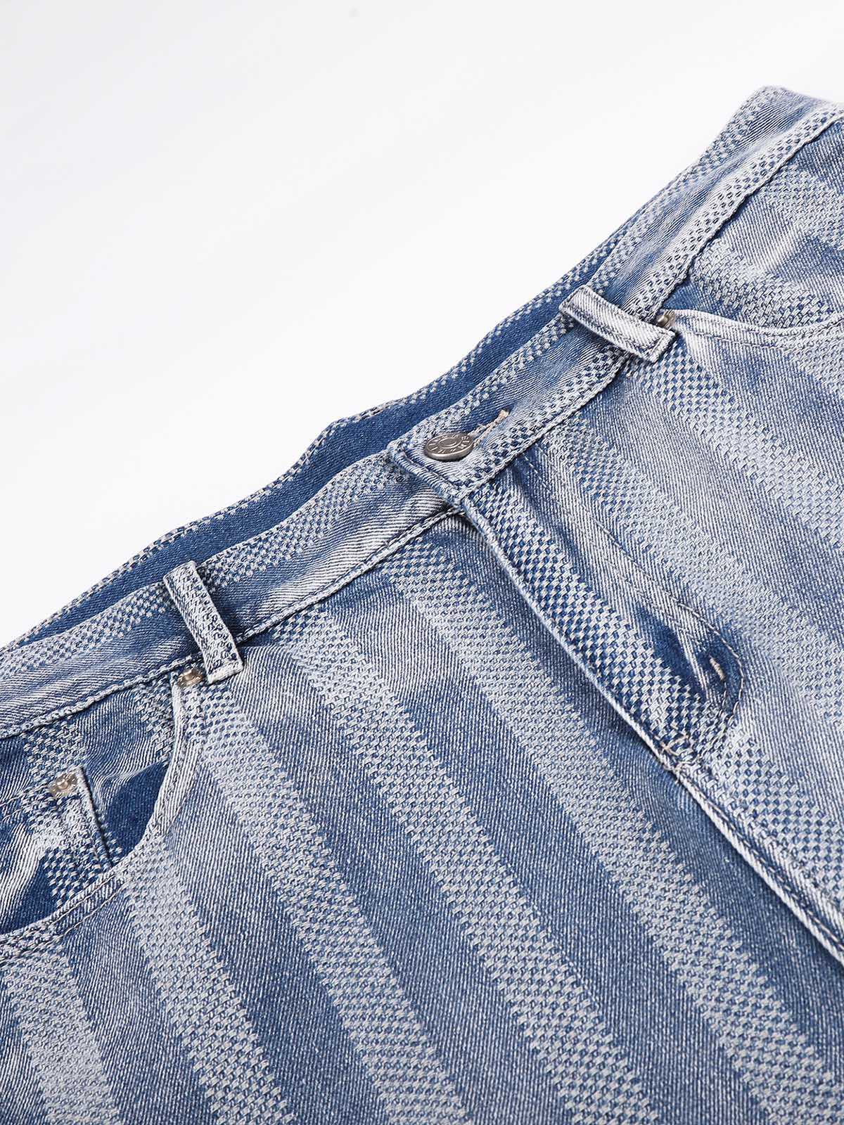 NOISSEY Vintage Washed Lightweight Denim Shorts - Wide-Leg Jorts