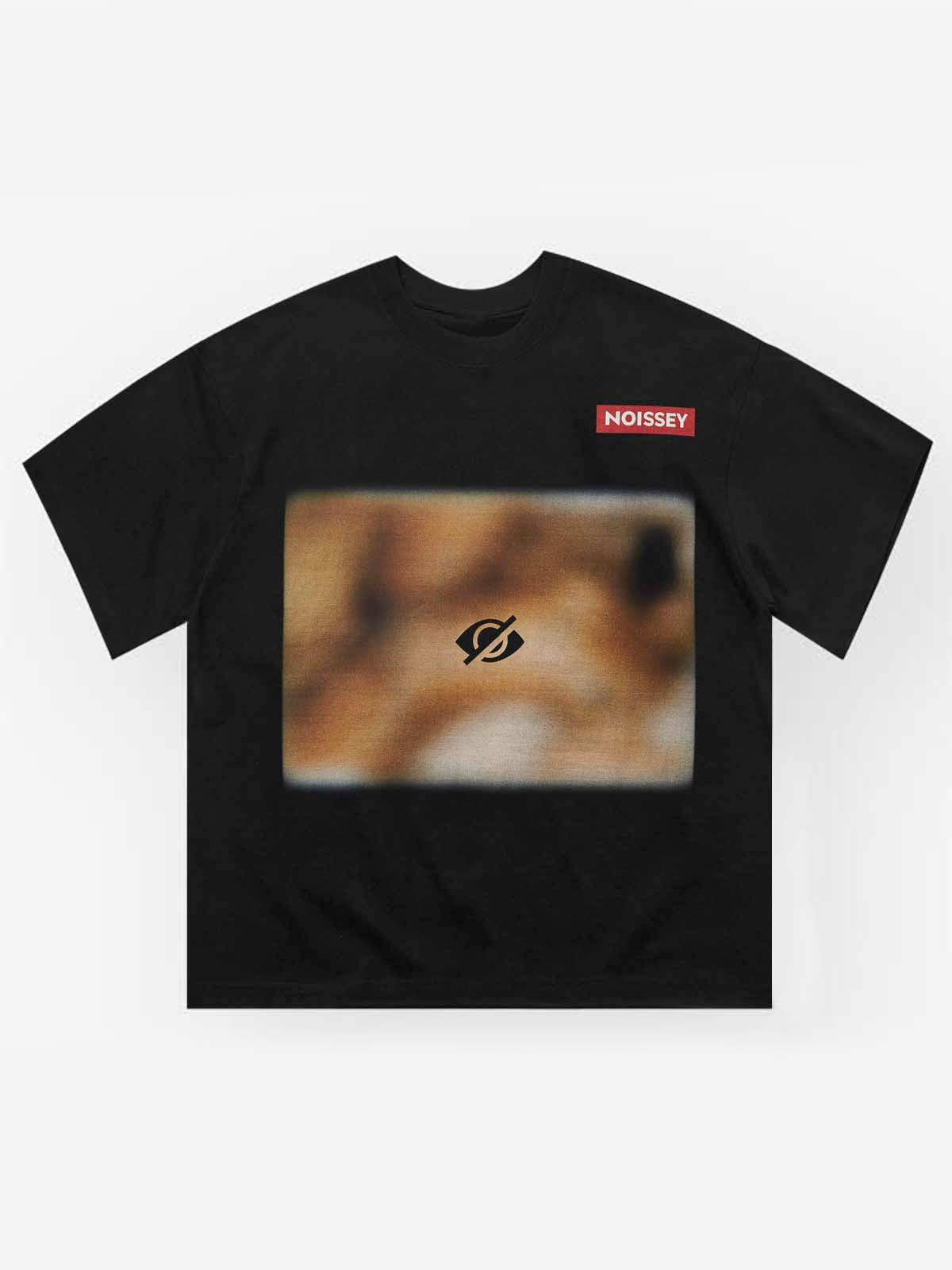 "Do Not Watch" Personality Printed black&white T-Shirt