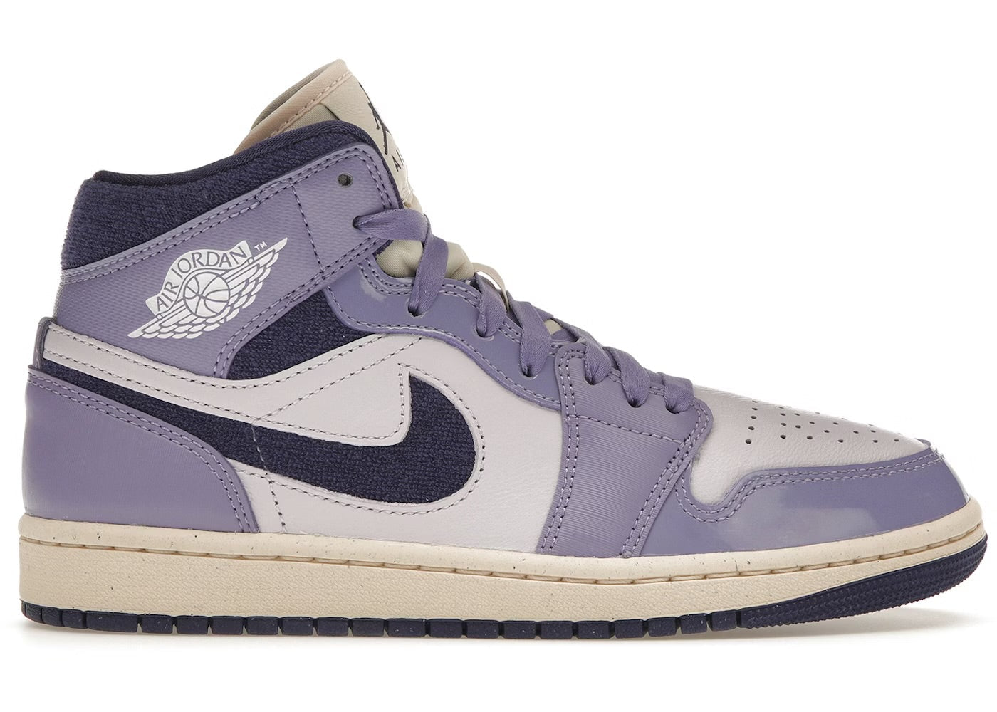 Jordan 1 Mid SE tissus chenille violet clair (wmns)