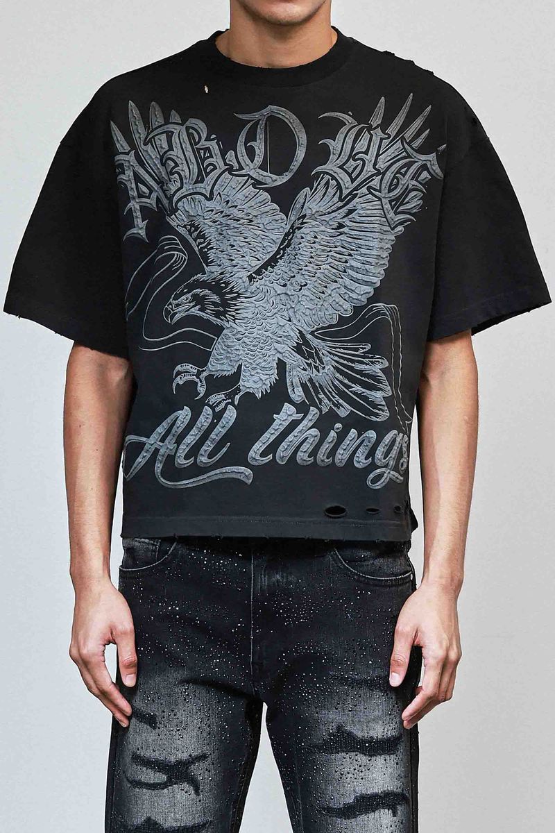 First Row Black Eagle Tee