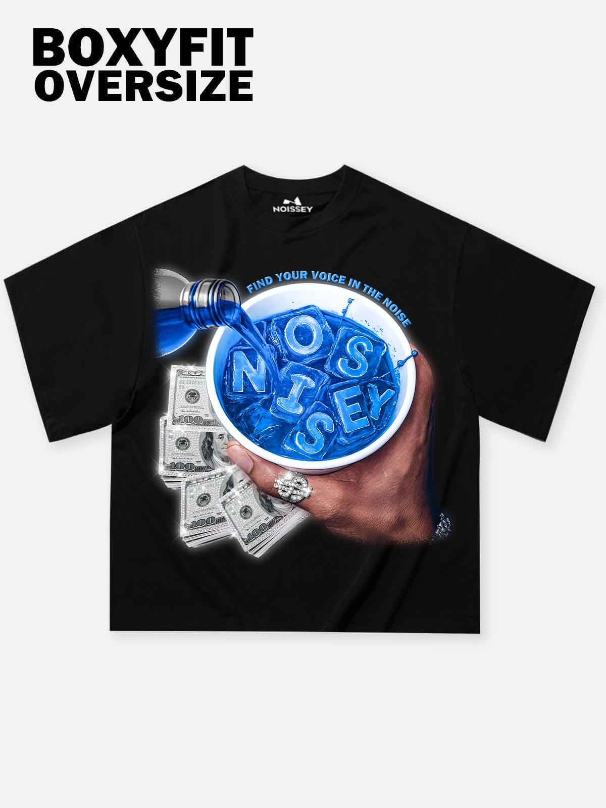 Noissey Boxy Oversized T-shirt "Cheers to Money"
