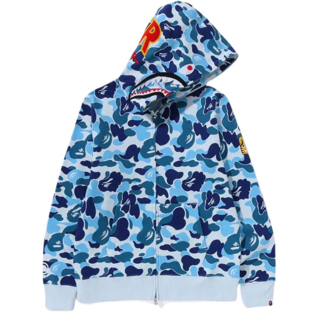 Bape Hoodie ZipUp Light Blue Camo