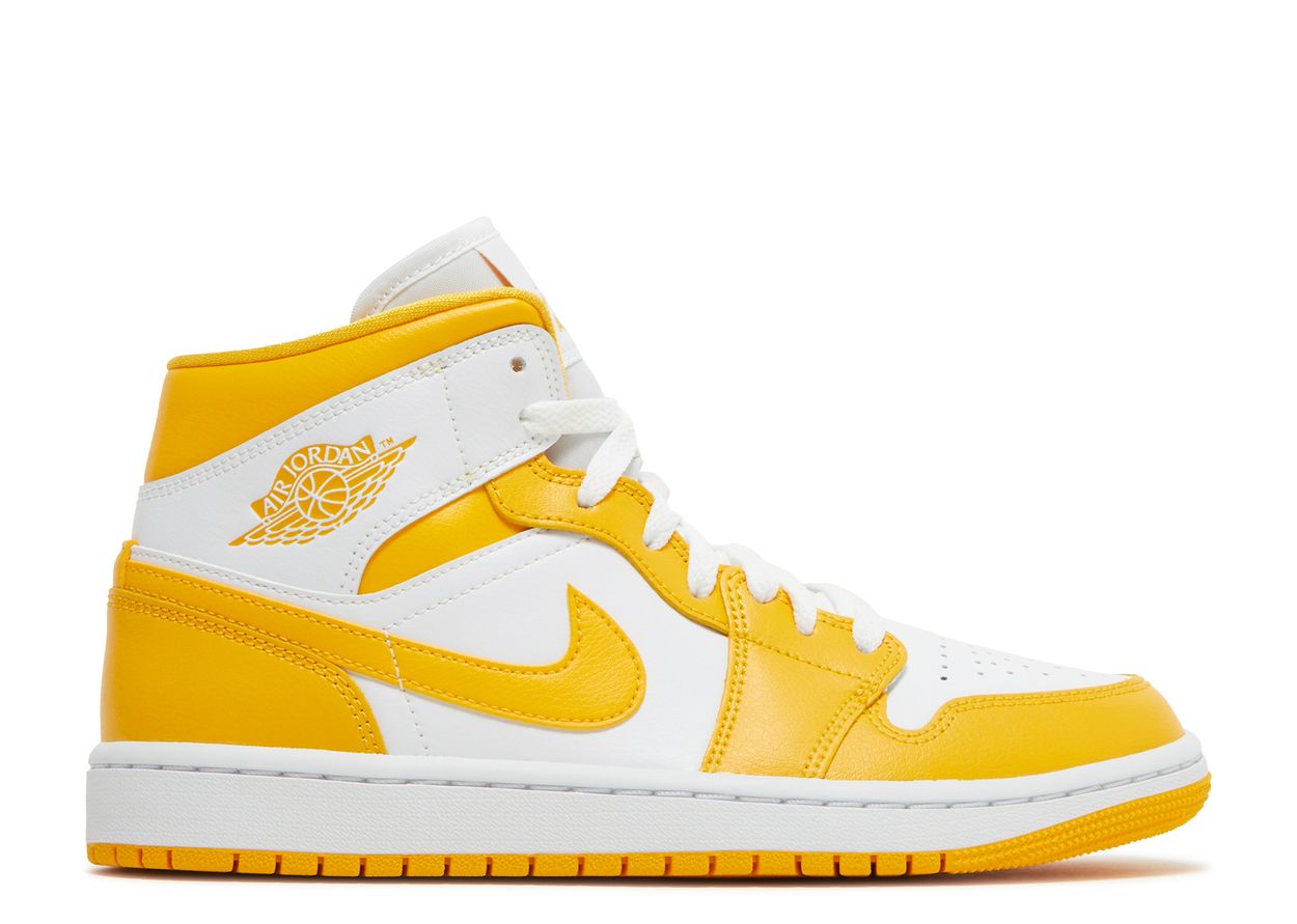 Jordan 1 Mid Blanc University Gold (Femme)