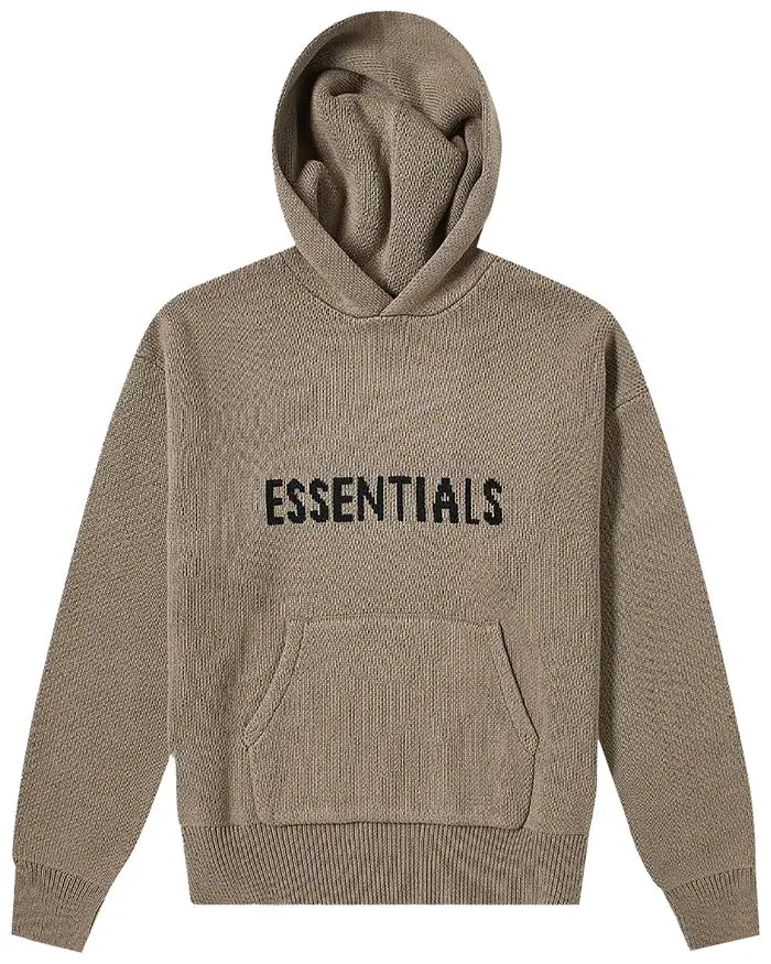Fear of God Essentials Knit Pullover Hoodie “Taupe”