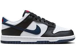 Nike Dunk Low Black White Midnight Navy (GS)