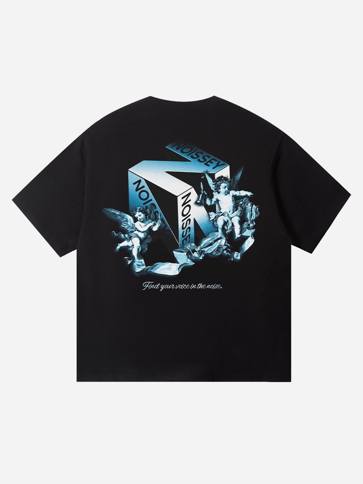 "Find Your Voice" Cube Cherub Graphic Tee - Artistic Streetwear T-Shirt
