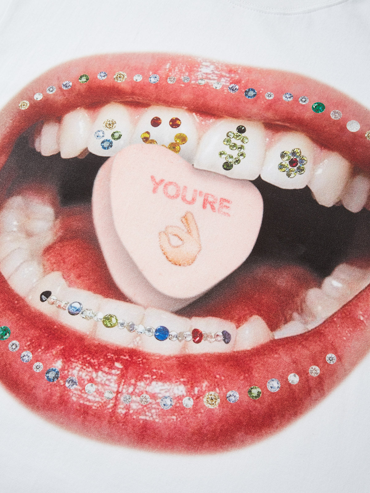 BOUNCE BACK© Diamond Grills Pills Print Tee