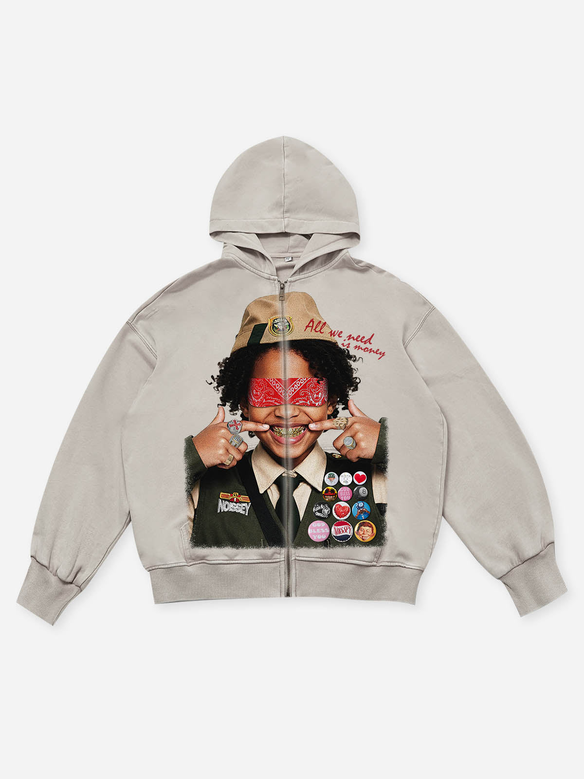 Scout Girl Print and DIY Badge hoodie