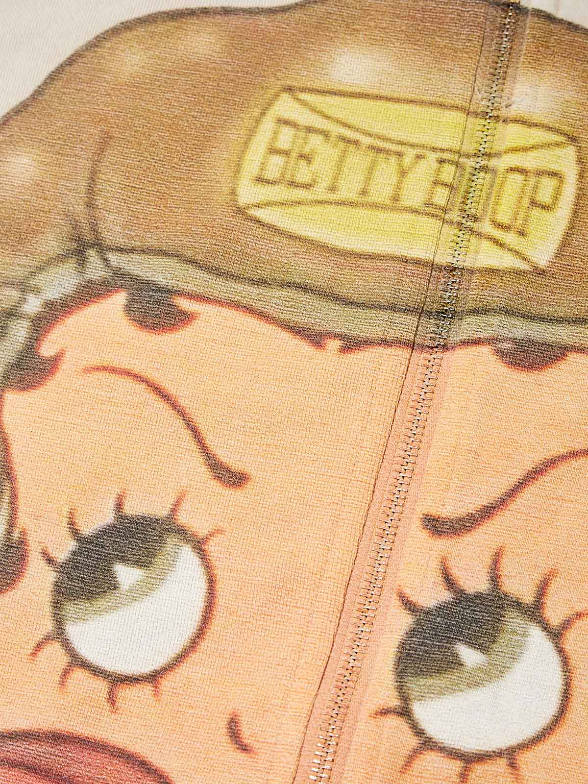 Cartoon girl Boxing Print Hoodie